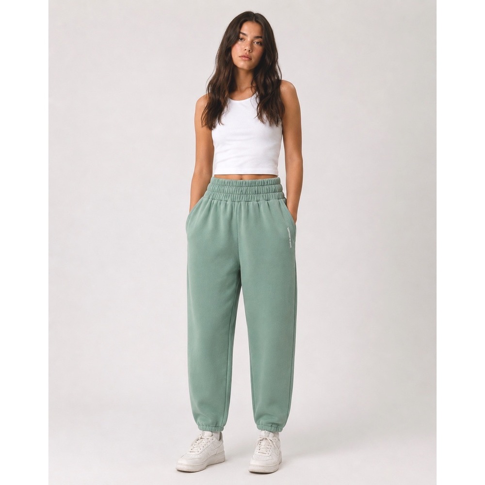 Women's Best Comfort Jogger Sage Green Sweatpants Small Medium High Rise